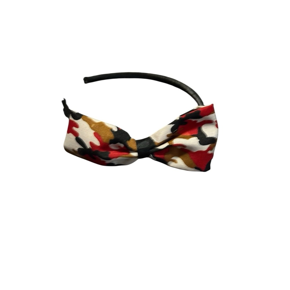 Girls Headband Hair Accessory Red Camo Bow One Size Kids New